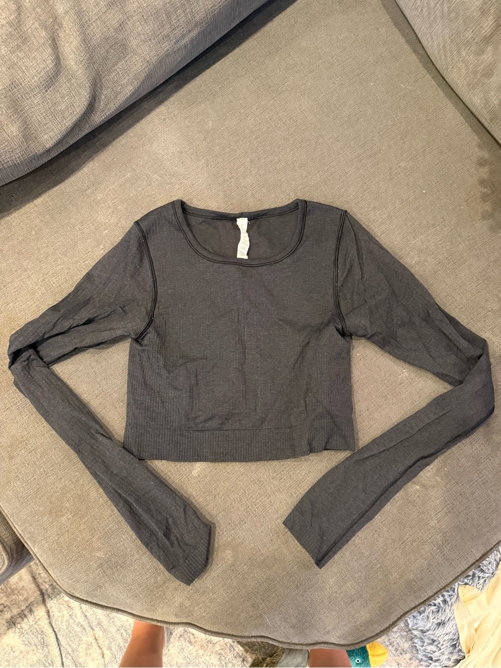 Lululemon Ribbed Crop Top Black